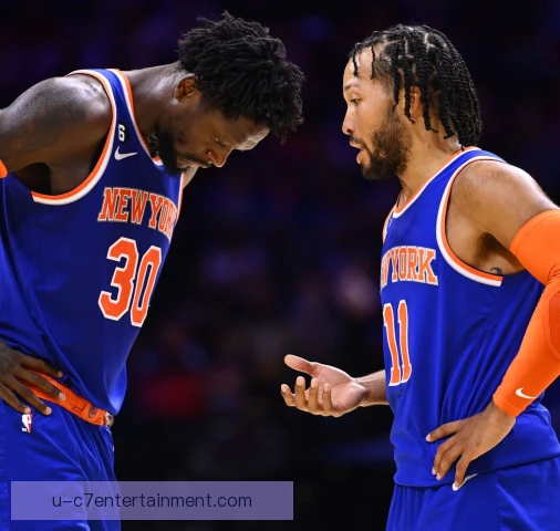 纽约尼克斯重扣钉地板，替补席瞬间全体起立